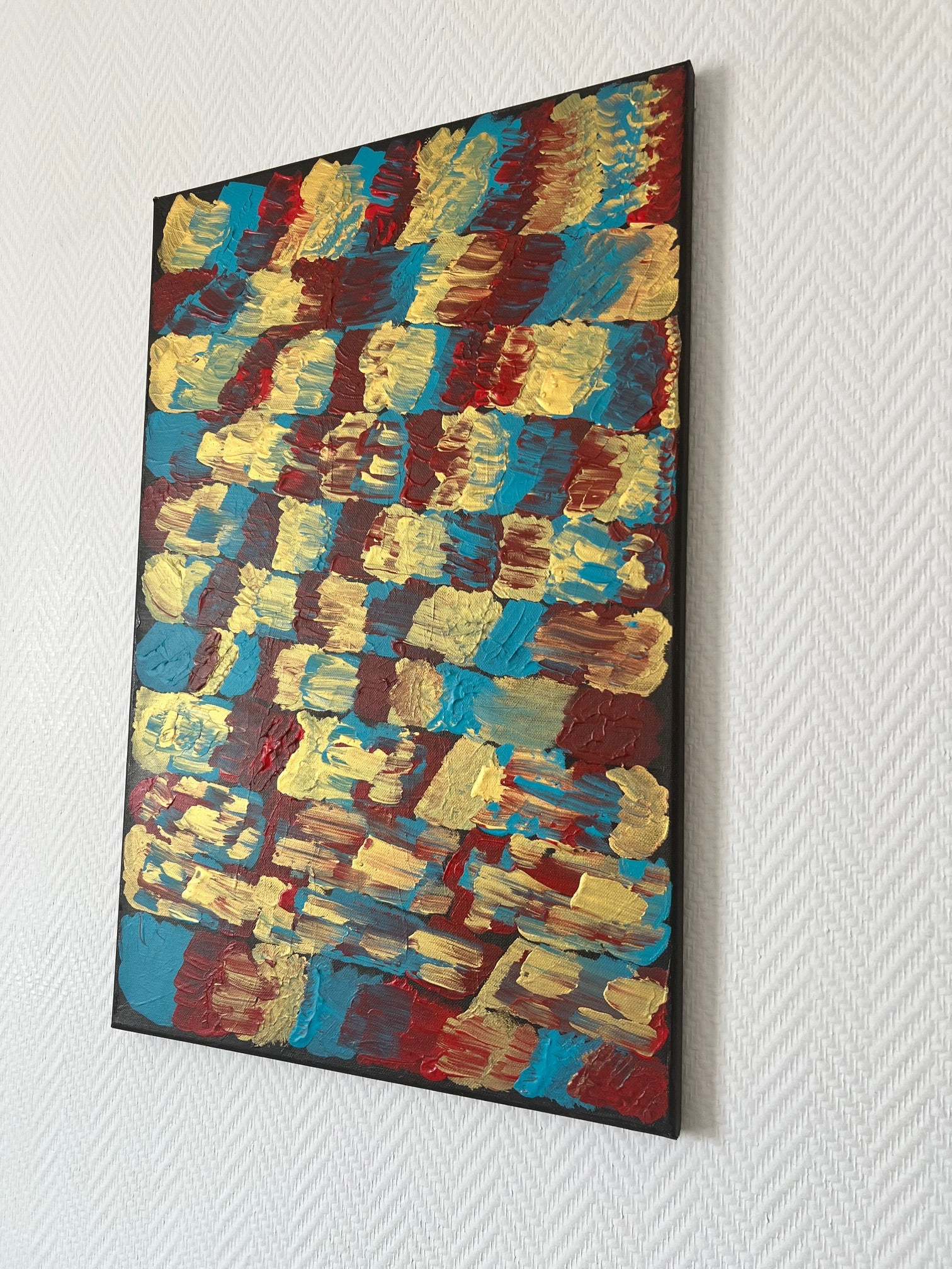 tableau abstrait sur toile  fait  à la main Biacha 