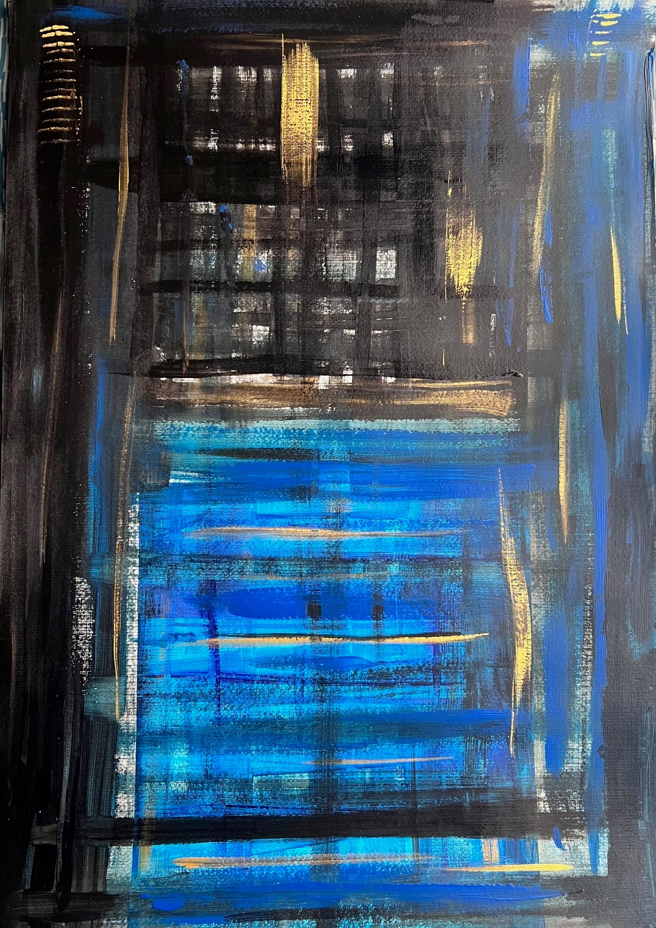 tableau abstrait fait main sur papier 