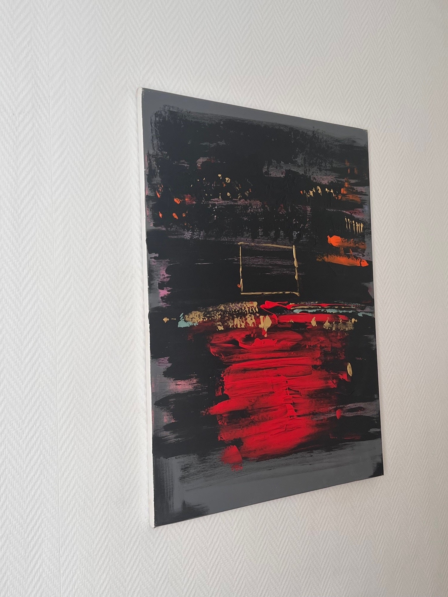 tableau abstrait moderne  en relief  biacha 