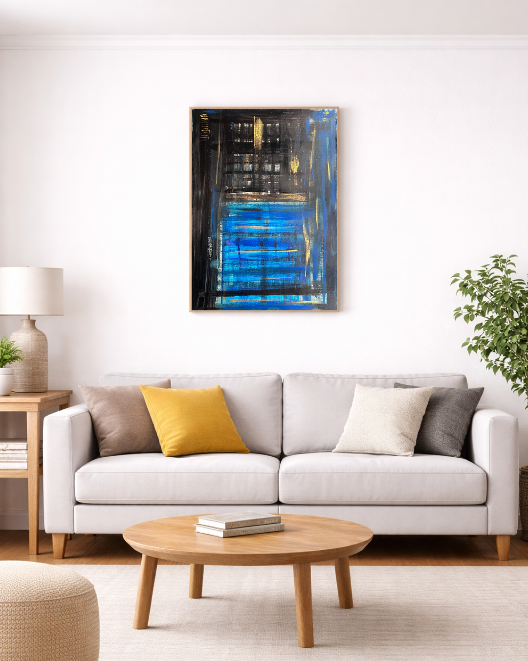 tableau abstrait peint à la main sur papier 