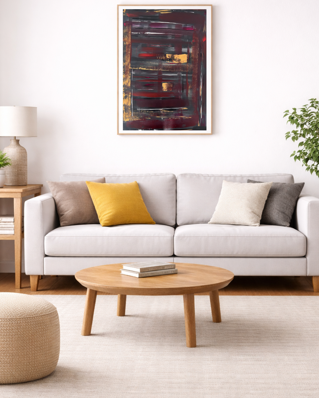 tableau  abstrait  peint  sur 