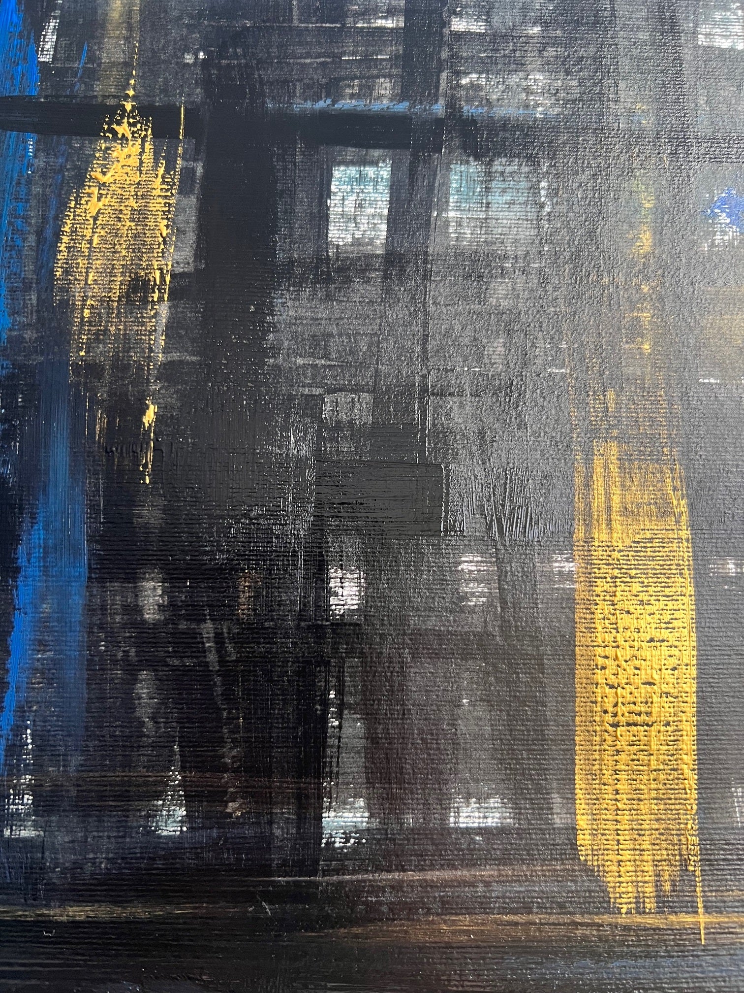 tableau  abstrait  sur papier  d'art épais  peint à la main Biacha artiste 