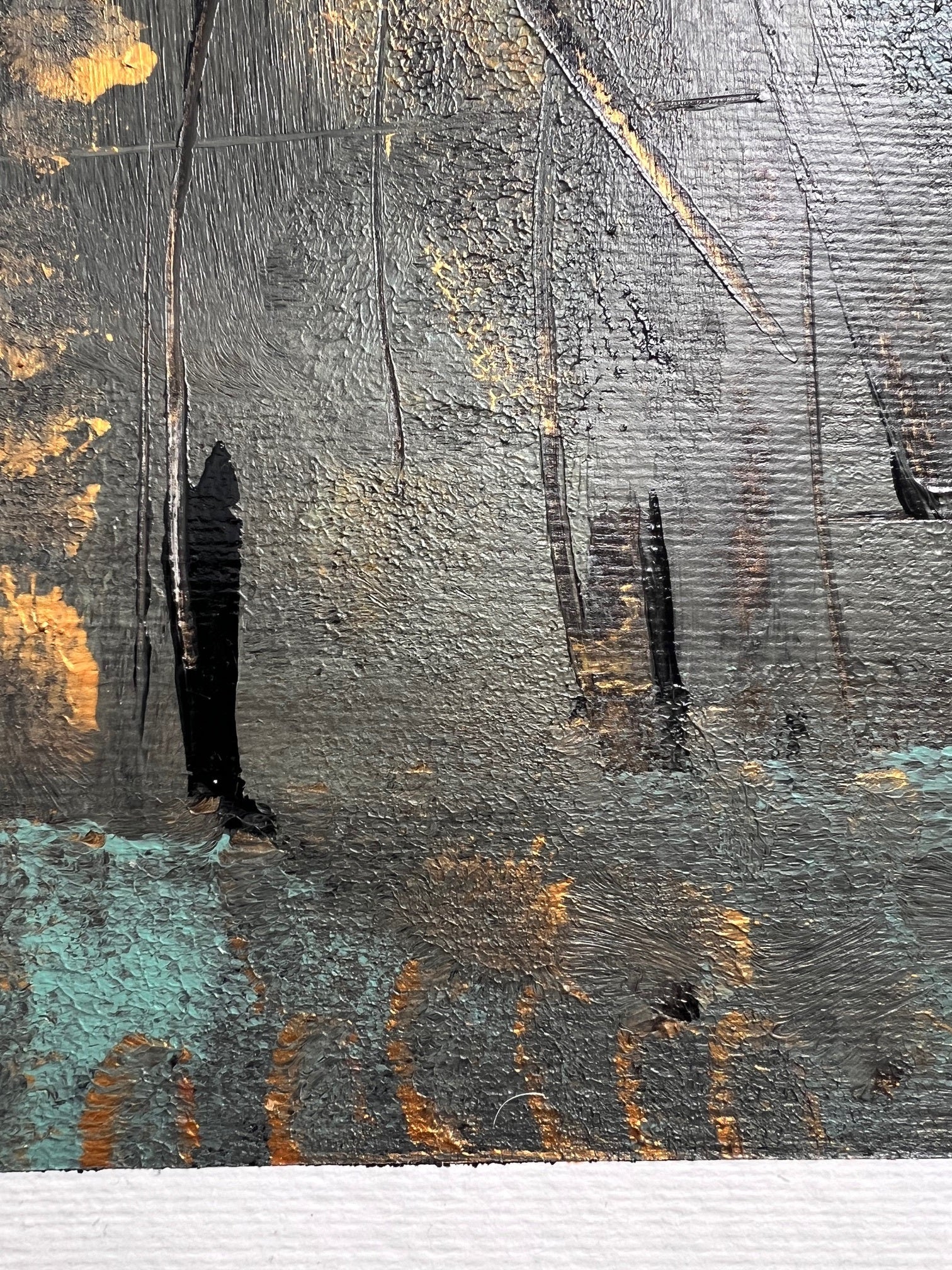 tableau abstrait sur papier épais grs 