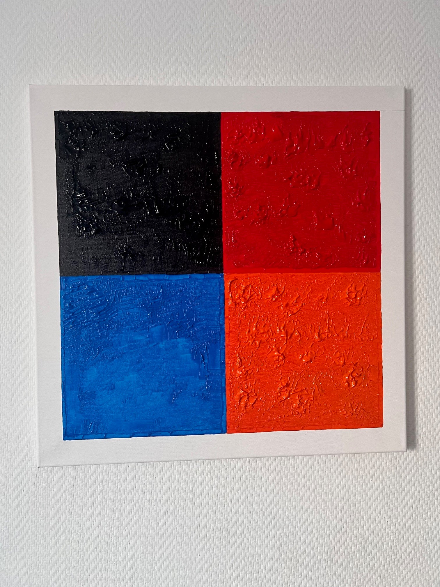 tableau abstrait  sur toile en relief 