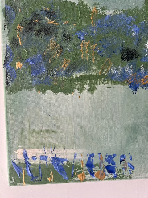 Tableau  reposant vert moderne pour ambiance reposante 