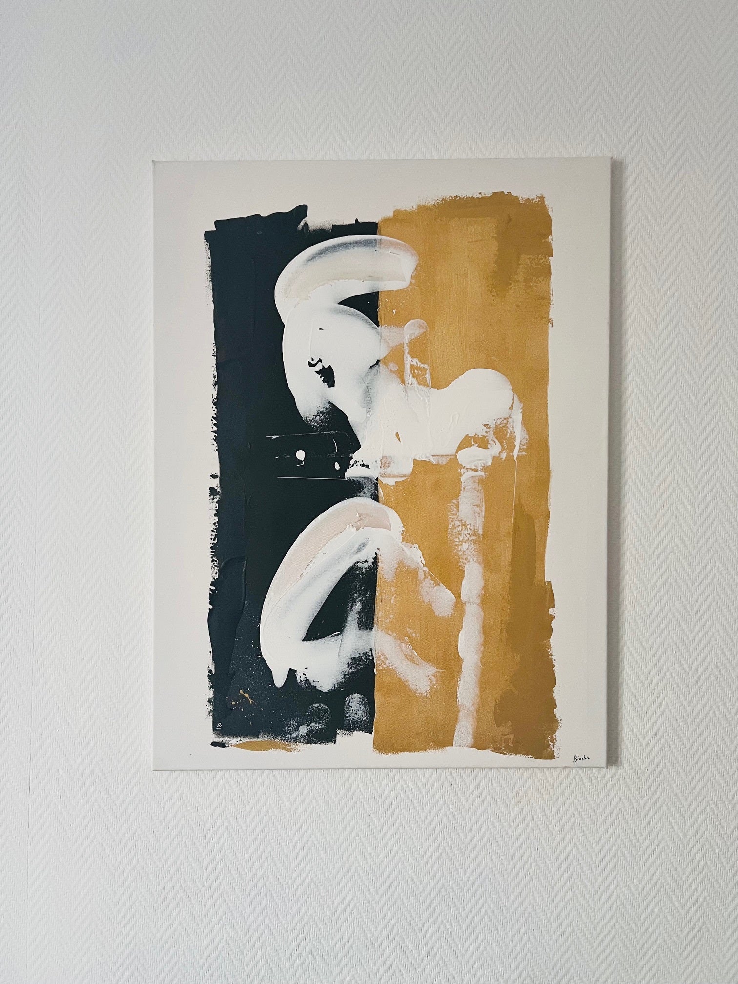 tableau unique moderne sur toile peinture acrylique  Biacha 